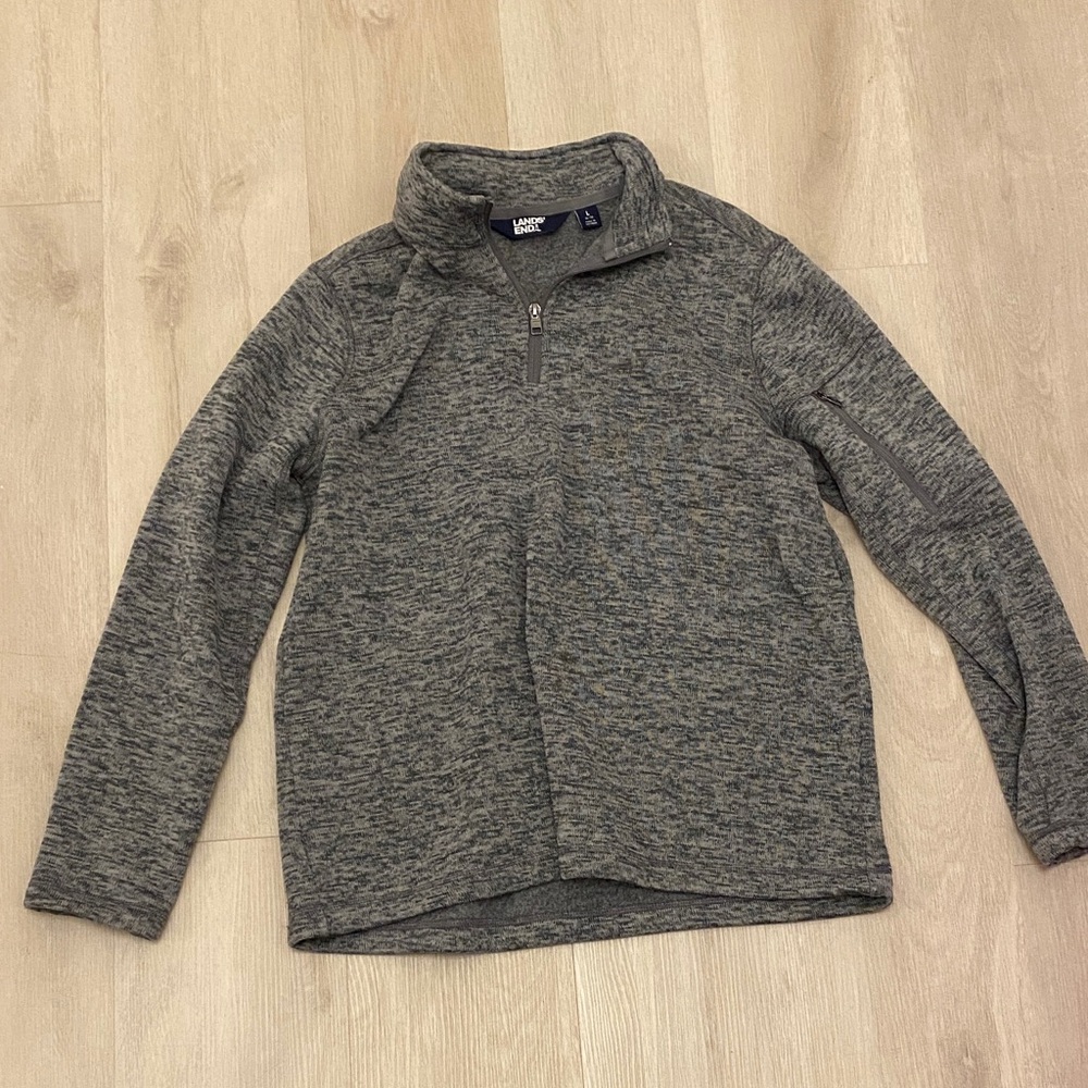 Lands' End Heathered Gray Pullover